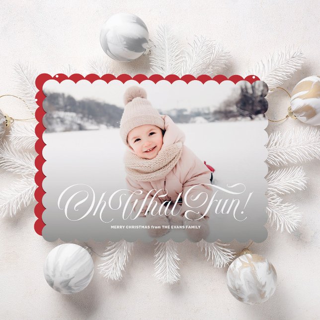 Åh vad roligt sött tre foto God Jul Julkort (Skapare uppladdad)