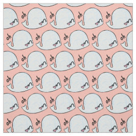 Åh val, ordlekare kawaii-vattenfärg av varvet tyg