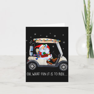 Åh vilken kul att åka Santa kör golfcart Kort