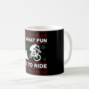 Åh vilken kul att cykla på julen kaffemugg