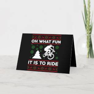 Åh vilken kul det är att cykla jul tack kort