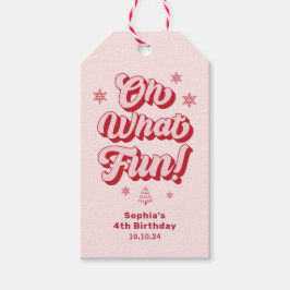 Åh Vilken Kul Jul Födelsedagsfest Förmån Presentetikett