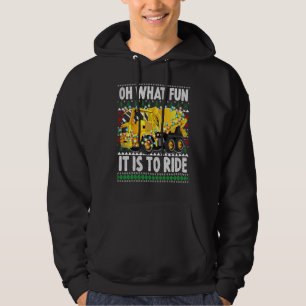 Åh Vilken Rolig Det Är Att Åka Julblandarbil Hoodie