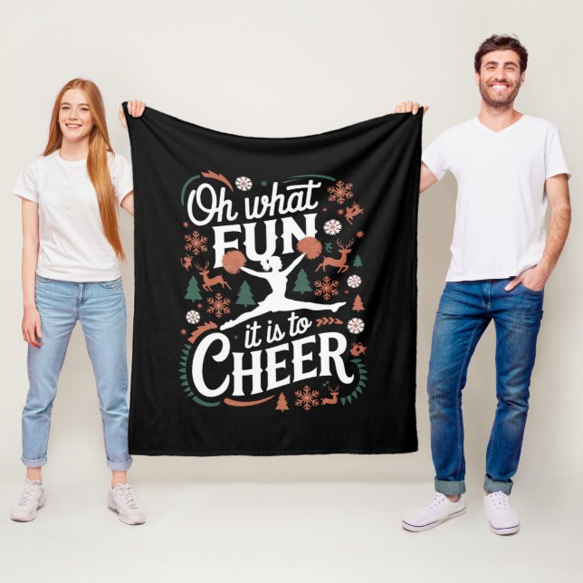 Åh Vilken Rolig Det Är Att Cheer Ugly Cheerleading Fleecefilt (På plats)
