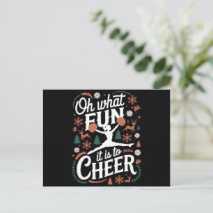 Åh Vilken Rolig Det Är Att Cheer Ugly Cheerleading Helg Vykort