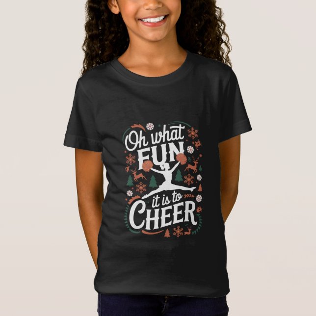 Åh Vilken Rolig Det Är Att Cheer Ugly Cheerleading T Shirt (Framsida)