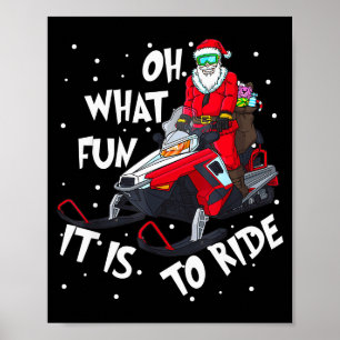 Åh Vilken Rolig Det Är Att Rida Tomte Jul Snö Poster
