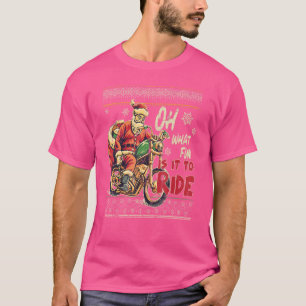 Åh Vilken Rolig Det Är Att Rida Tomte Körande Moto T Shirt