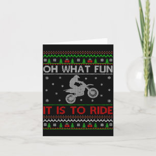 Åh Vilken Rolig Det Är Att Rida Xmas Ful Motocross Kort