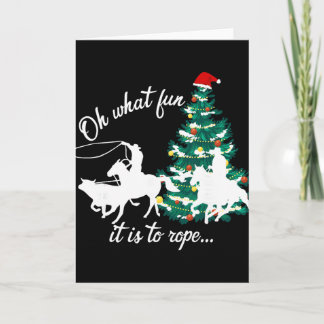 Åh vilken rolig det är att roping rodeo western co kort