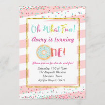 Åh Vilken Rolig Första Födelsedagsinbjudan