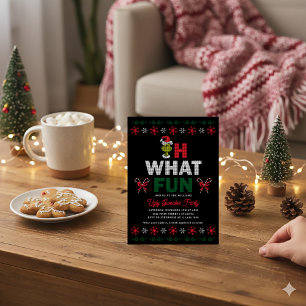 Åh Vilken Rolig Grinch Ful Jultröja Höstfest Julkort