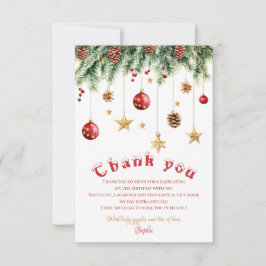 Åh Vilken Rolig Jul Födelsedagsinbjudan Tack Kort