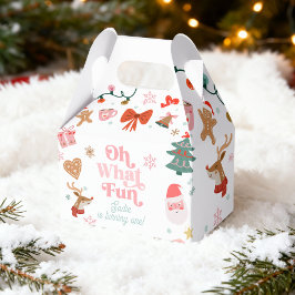 Åh vilken rolig julfest tjej 1-årsdag presentaskar