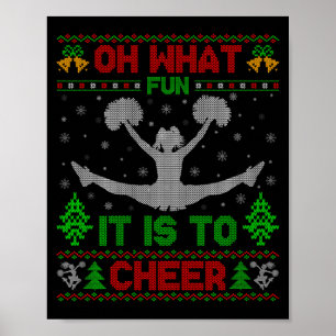 Åh Vilken Rolig Julstämning Xmas Cheerleading Fula Poster
