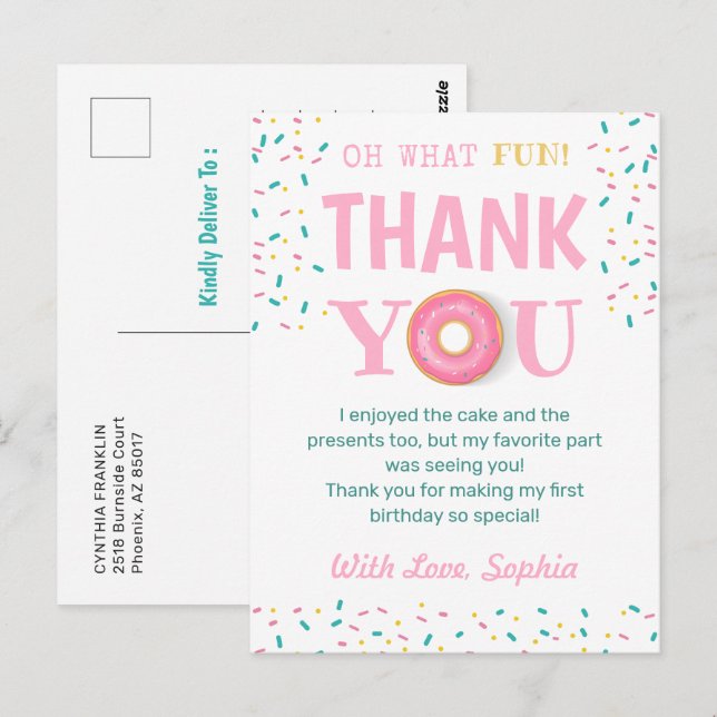 Åh vilken rolig munk födelsedagsfest tack  vykort (Fram/baksida)