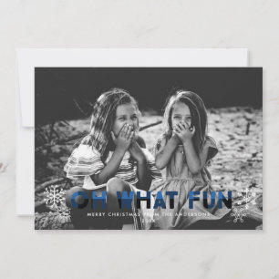 Åh, vilken Roligt blått Buffalo-julkort Julkort