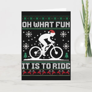 Åh Vilken Roligt Det Är Att Rida Mountainbike Cyke Kort