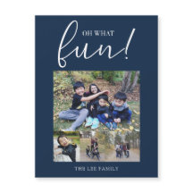 Åh, vilken Roligt Helgdag Foto Modern Blue-jul