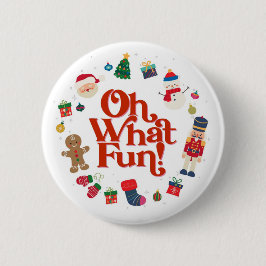 Åh Vilken Roligt julafton Knapp