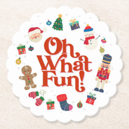 Åh Vilken Roligt julafton Underlägg Papper