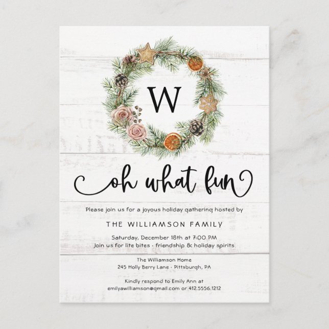 Åh, vilken Roligt Juldagen, andedräkt Juldagen Par Vykort (Framsida)