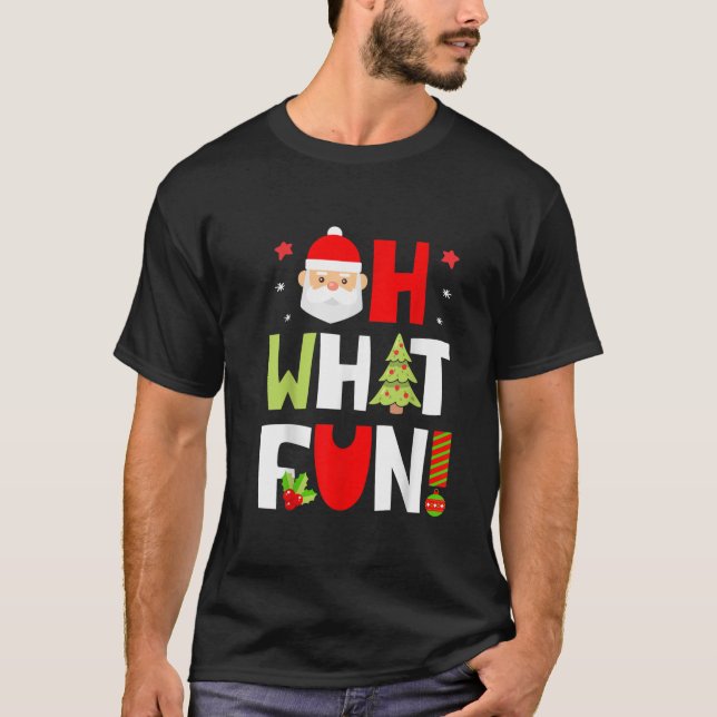 Åh, vilken Roligt julklappar Boys Kids Girls Santa T Shirt (Framsida)