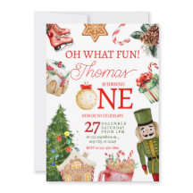 Åh Vilken Roligt julvinter första födelsedag