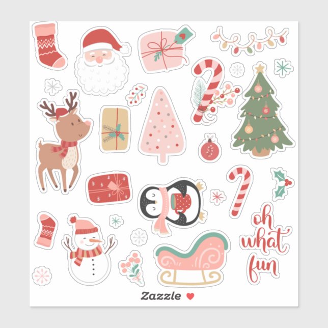 Åh, vilken roligt... klistermärken (Ark)