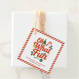 Åh Vilken Roligt Retro-julafton Gåvor Etiketter