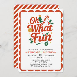 Åh Vilken Roligt Retro-julafton Inbjudningar