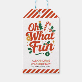 Åh Vilken Roligt Retro-julafton Presentetikett