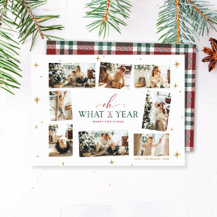 Åh, vilket ettårigt Modern Family Photo Collage Julkort
