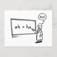 Aha! Funny STEM Tecknad Humor Math Science Joke