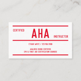 AHA-instruktionsskannerbar Visitkort