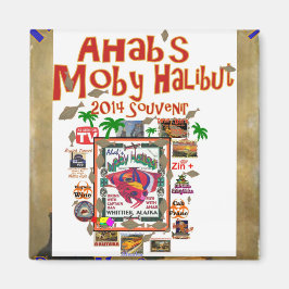 Ahabs Moby Halibut Whittier Alaska Magnet