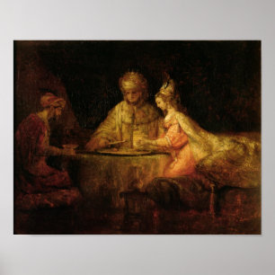 Ahasuerus, Haman och Esther, c.1660 Poster