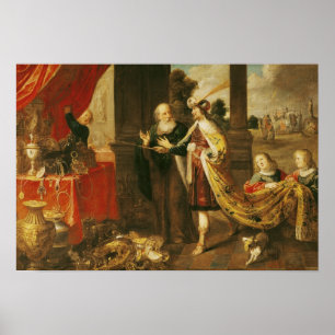 Ahasuerus visar sin statskassa till Mordecai Poster