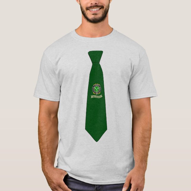 Ahearne/Aherne Irish Badge Necktie T-Shirt (Framsida)