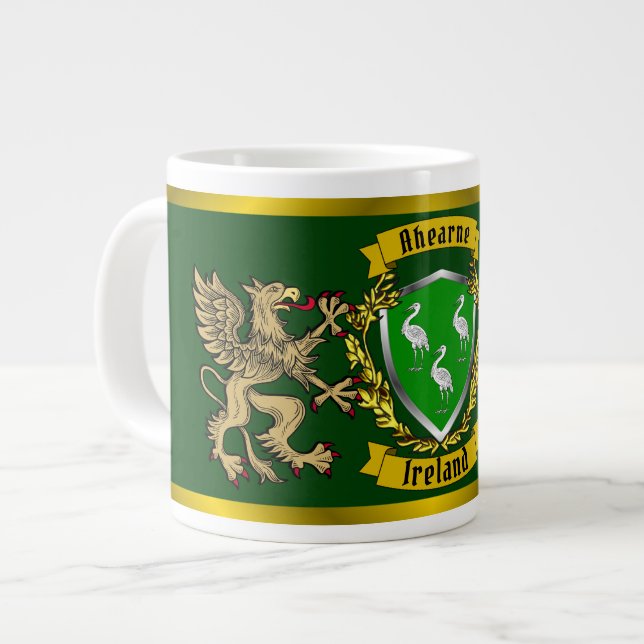 Ahearne/Aherne Irish Shield & Griffins Jumbo Mugg (Framsida vänster)