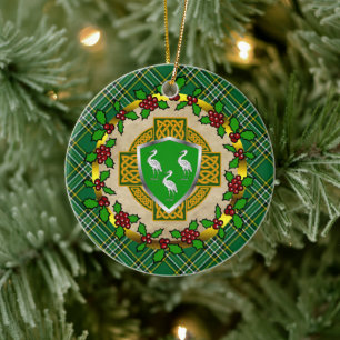 Ahearne Celtic Kor Personlig jul Julgransprydnad Keramik