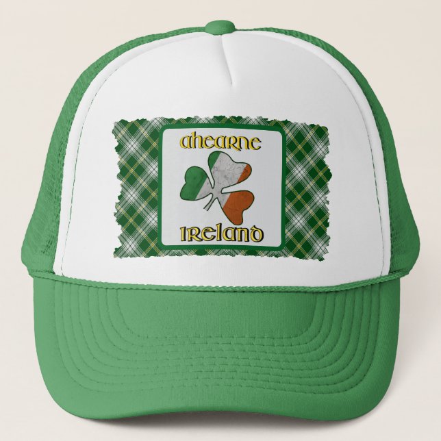 Ahearne Irish Flagga Shamrock Truckerkeps (Framsida)