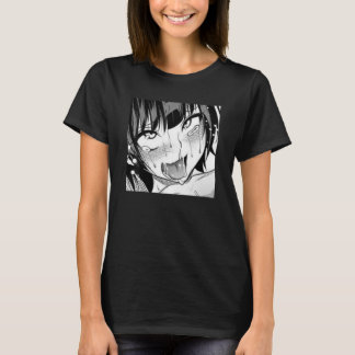 Ahegao Anime Girl with Tunga and Händer out Weeb t T Shirt