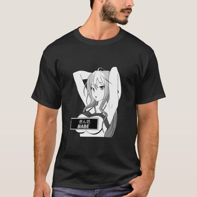 Ahegao Anime Waifu Hentai Shirts Manar Manga Anime T Shirt (Framsida)