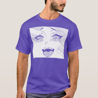 Ahegao Pixel Glitch Design Tee Manga