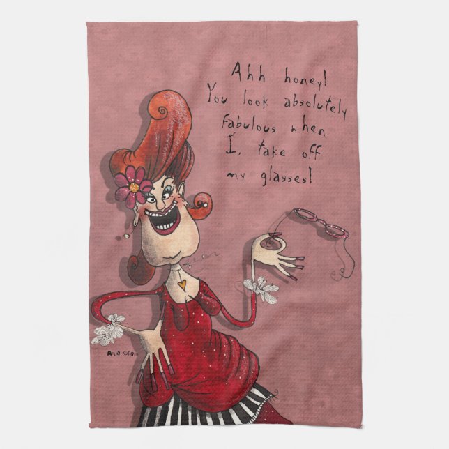 Ahh honung… kökshandduk (Vertikal)