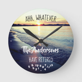 Ahh Spelar ingen roll Family Namn har trött tillba Rund Klocka