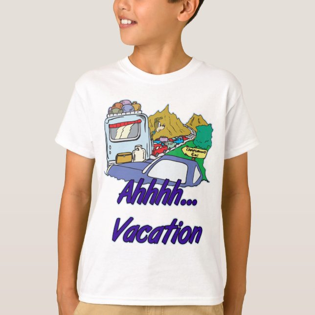 Ahh Vacation Camping T-shirt (Framsida)