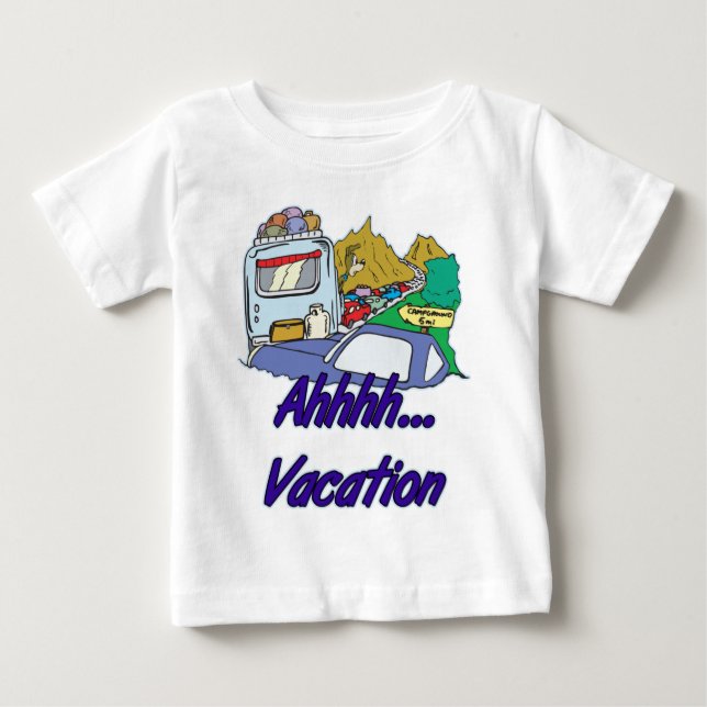 Ahh Vacation Camping Tee Shirt (Framsida)