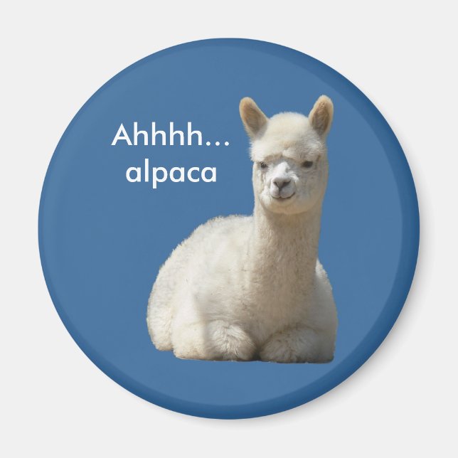 Ahhh Alpaca Magnet (Framsidan)